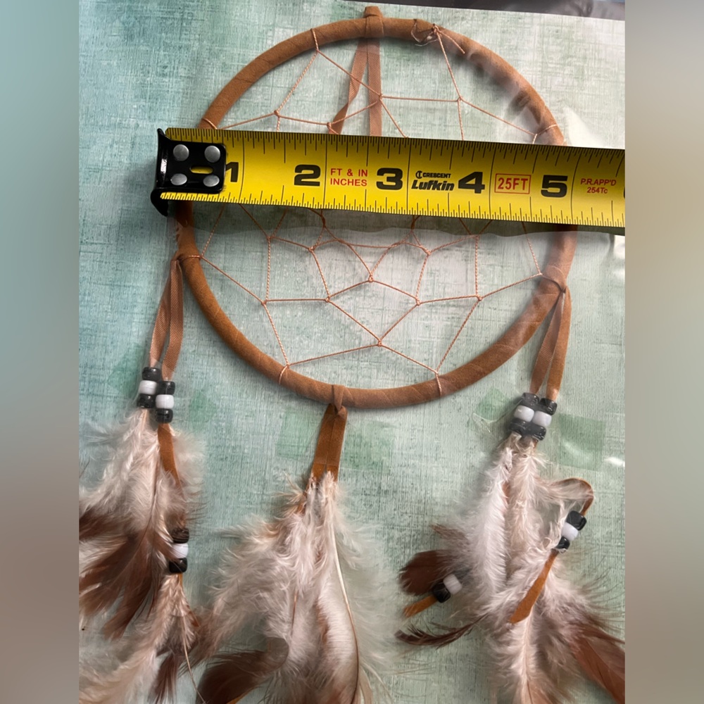 Brown and White Dreamcatcher Wall Decor - Picture 2 of 10